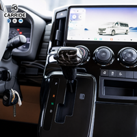 CARRIDE Toyota HiAce Luxe Personnalisé 9 Places VIP Minivan Cloison de Séparation Peinture Bicolore Violette Entièrement Amélioré MPV Fibre de Carbone
