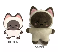Poupées en peluche anime unisexes personnalisées OEM ODM, super douces, rembourrage en coton PP, logo brodé, anti-stress, cadeau de mariage pour enfants
