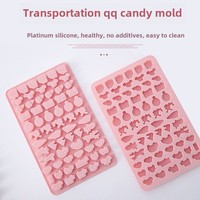 QQ modelo de azúcar molde de oso de silicona Chocolate queso suave caramelo pudín DIY hecho a mano lindo caramelo moldes conjunto uso de alimentos bolsa empaquetada