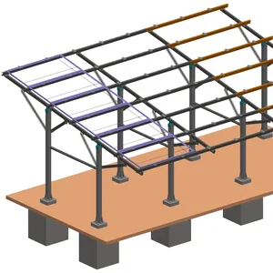 Painel solar de montagem de chão, kits de transporte de estrutura de fazenda estrutura de aço lote de transporte de quadro de alumínio