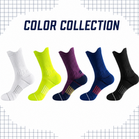 Chaussettes de sport en tricot pour jeunes, pour la course à pied, le basketball et la gym, respirantes, avec coussinets de compression, saison printemps, logo personnalisable