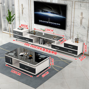 <span class=keywords><strong>2025</strong></span> <span class=keywords><strong>New</strong></span> Arrival hiện đại sang trọng phong cách Châu Âu Glass Top Bàn cà phê màu đen <span class=keywords><strong>TV</strong></span> đứng và Bàn cà phê cho phòng khách - Product Image 6