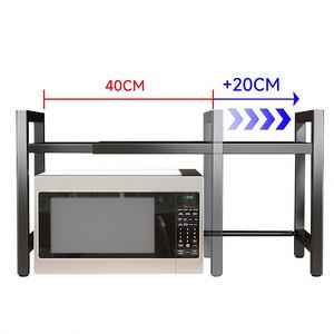 Soporte de Cocina Extensible de 2 Niveles Personalizado en Oferta, Organizador de Encimera Ajustable para Horno Microondas - Product Image 2