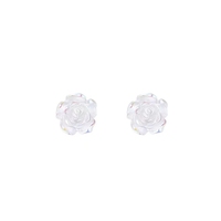 0411 S925 Sterling Silber Blumen-Ohrstecker für Damen Neues Kleinserien-Design Einfache und Leicht Luxuriöse Rosen-Ohrringe