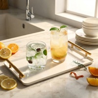 Verres à whisky Highball en verre soufflé transparent à base épaisse pour hôtels et restaurants (OEM/ODM)