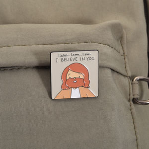 การ์ตูนพระเยซูรักคุณหมุดเคลือบฟังฉันเชื่อในคุณให้ลูกของฉันไปเรื่อยๆเข็มกลัดติดป้ายเครื่องประดับขายส่งหมุด - Product Image 3