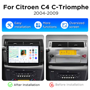 Junsun Android Wireless CarPlay Auto Radio For Citroen C4 C-Quatre C-Triomphe 2004-2009 Car Multimedia <b>GPS</b> <b>Navigation</b> Auto Radio - Product Image 2