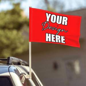 Флаг с логотипом на заказ, 12x18 дюймов, антенна, Сингапур, американская Сублимация, пустые Доджеры, флаг на окно автомобиля, подставка с креплением - Product Image 2