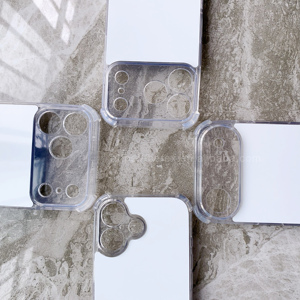 Coque de téléphone en aluminium anti-chute à quatre coins pour sublimation, compatible <span class=keywords><strong>iPhone</strong></span> 17, 17 Pro, 17 Air, 17 Pro Max – Coque transparente personnalisable vierge - Product Image 3