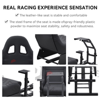 GY032 Vente directe d'usine et installation facile Simulateur de course automobile Cockpit Chaise de jeu à vendre, Thrustmaster T500Rs, Pxn, Moza