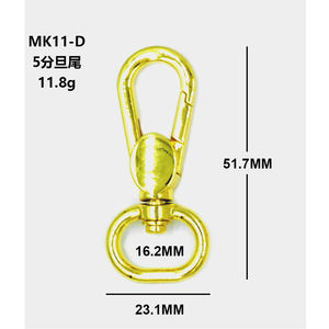 Yüksek Kaliteli Nikel İçermeyen Metal Klipsli Kanca, Çinko Alaşımlı Anahtarlık Tokası ve Yaylı Döner Klipsler, Metal Logo Etiketi - Product Image 3