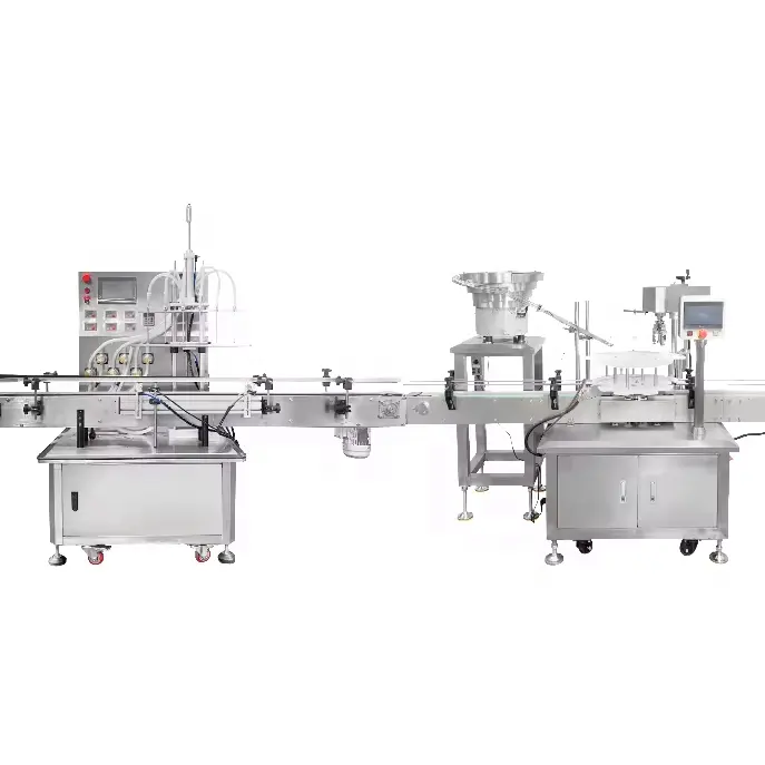 Linha de produção automática completa de máquina de rotulagem e enchimento de garrafas de óleo comestível de coco e azeitona