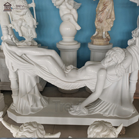 Statue de fille nue sexy en marbre érotique pour jardin extérieur, fabrication artisanale