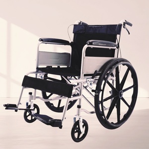 Kursi Roda Lipat Lansia Ekonomis Dapat Disesuaikan Klasik Murah Kaki Lipat Rendah Manual Ringan - Product Image 5