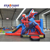 Maison de rebond extérieure Spiderman de haute qualité avec toboggan Maisons de rebond sèches gonflables commerciales à vendre pour enfants et adultes
