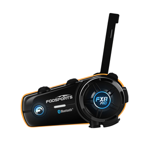 FX8 PRO interkom sepeda motor Full dupleks, Headset sepeda motor Bluetooth 10 pengendara 2KM FM penuh kontrol Program - Product Image 1