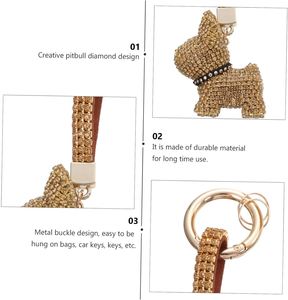 Porte-clés en strass mignon et brillant, ornement à suspendre pour sac à dos, pour les amoureux des chiens, design enfantin, petit cadeau, décoration de porte-clés de voiture - Product Image 5