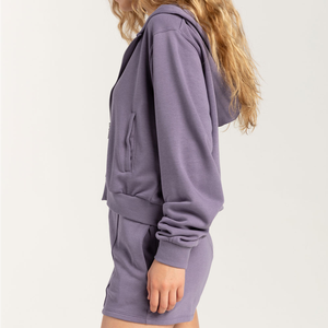 Sudadera con Capucha Personalizada OEM con Logotipo en Blanco, Talla Grande, 100% Algodón, con Cierre, Informal, para Mujer - Product Image 3