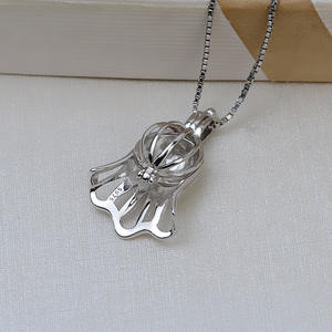 Pendentif Halloween en argent S925, cage sans trou, plateau vide pour 6-8 perles, accessoires de bricolage, tendance, 2734, composants et trouvailles de bijoux - Product Image 4