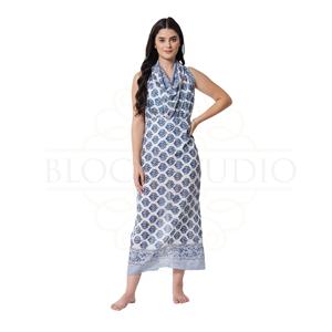 Vente flash : Sarong en coton imprimé à la main pour femmes, léger, idéal comme paréo de bikini, pour la plage et les vacances d'été - Product Image 2