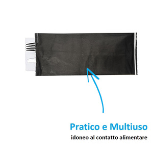 Sacchetti di Carta per Posate 11x25 Cm con Tovagliolo a Doppio Strato 38x38 Cm per Ristoranti ed Eventi - Product Image 3