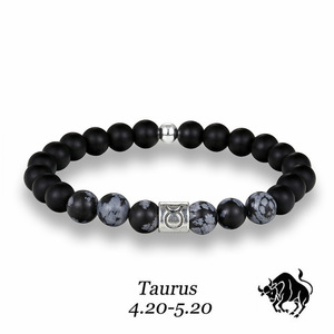 Semplice A Buon Mercato Braccialetto <span class=keywords><strong>di</strong></span> Fascino Nero Onyx <span class=keywords><strong>Fiocco</strong></span> <span class=keywords><strong>di</strong></span> <span class=keywords><strong>Neve</strong></span> Perline <span class=keywords><strong>di</strong></span> Pietra Fortunato In Rilievo 12 Zodiaco Braccialetto Degli Uomini Delle Donne <span class=keywords><strong>di</strong></span> Pietra Naturale Rotonda - Product Image 3