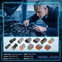 Connecteur Électrique Étanche DT04 DT06 pour Faisceau de Câbles à 2, 3, 4, 6, 8, 12 Broches, Mâle/Femelle