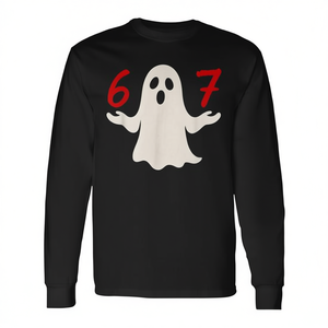 Six Seven Meme 6 7 T-shirt à manches longues pour costume de fantôme d'Halloween - Product Image 2