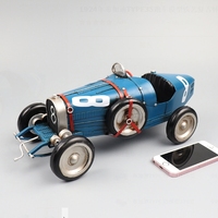 1924 Bugatti TYPE35 modèle de voiture de sport fer travail Vintage Vintage voiture fenêtre Collection décoration pièces