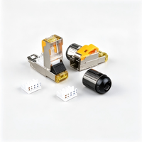 Connecteur modulaire sans outil CAT7 FTP RJ45 8P8C, connecteur cristal à deux pièces en queue d'hirondelle, contacts plaqués or, qualité industrielle