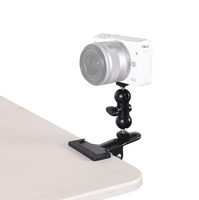 Super pince à ressort avec bras magique Double extrémité 1/4 "support de tête sphérique universel pour moniteur de caméra LED Flash Microphone