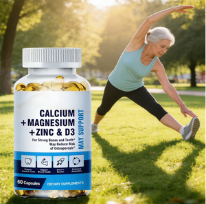 Cápsulas de Calcio + <span class=keywords><strong>Magnesio</strong></span> + <span class=keywords><strong>Zinc</strong></span> <span class=keywords><strong>y</strong></span> Vitamina D3 |   60 Cápsulas para Fortalecer Huesos, Dientes <span class=keywords><strong>y</strong></span> Mejorar el Bienestar Muscular - Product Image 4