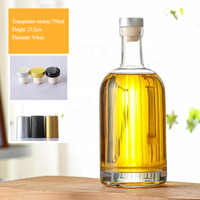 Mini Bouteilles de Vin en Verre Plat Crâne 375ml 500ml 50ml 700ml 200ml, Étanche, en Cristal, pour Porte-Bouteilles, Whisky, Parfum, Tequila, Alcool