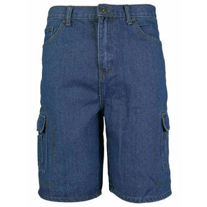 Short Cargo en coton pour hommes, vêtement Denim, décontracté, à poches multiples, coupe décontractée, jean de lavage, haute qualité - Product Image 1