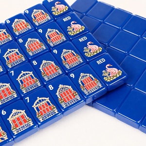Jeu de Mahjong Américain Style Chinois Bleu Élégant Tuiles Complètes Joker NOUVEAU Jeu de Table Soirée Cadeau - Product Image 6