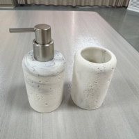 Nouveau design Distributeur de savon en béton écologique et ensemble de salle de bain trois pièces pour la maison de luxe moderne