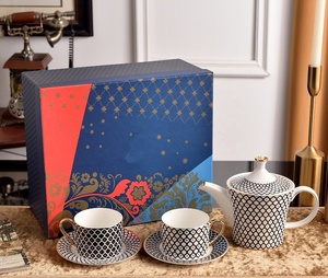 Russian Royal Eco-Friendly Multi Color Star Pattern Bone China 5-Piece Party <b>Tea</b> <b>Set</b> - Product Image 3