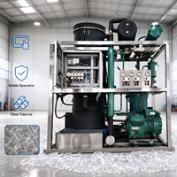Machine à glaçons industrielle en forme de tube avec purificateur d'eau