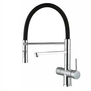 Grifo de cocina Flexible, de 3 vías, para sistema de agua RO