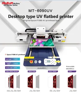 1-4pcs I3200 Heads 6090 Large Format UV Flatbed Printer Machine Wood Correx ACM Acrylic ABS Foam Board Printer
