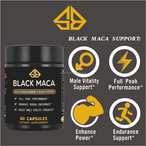 OEM Original Black Maca Ashwagandha, Potenciador Masculino, Aumenta la Vitalidad y la Energía de Forma Sostenida, Suplemento Herbal Dietético, 60 Cápsulas, COA - Product Image 2