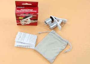 <span class=keywords><strong>Loupe</strong></span> portable LED UV Lights Universal Clip-On 60X Microscope <span class=keywords><strong>Loupe</strong></span> pour téléphone portable Smartphone - Product Image 5