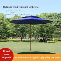 Parapluie d'extérieur antique Parasol de plage télescopique commercial Colonne centrale Cour B & B Internet Célébrité Parapluie d'extérieur
