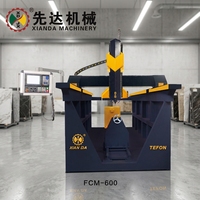 Machine de fraisage CNC 4 axes Xianda pour pierre, fraiseuse intelligente à colonne cylindrique pour profilage de pierre architecturale