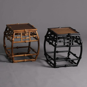 Taburete de bambú, un nuevo taburete de estilo chino para sala de té/patio, taburete cuadrado pequeño de bambú, soporte para orquídeas/base para bonsái. - Product Image 1