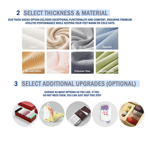 Chaussettes d'hiver personnalisées en <span class=keywords><strong>polaire</strong></span> pour femmes, épaisses, antidérapantes, avec logo sur mesure, idéales pour la maison ou comme chaussettes de nuit, vente en gros - Product Image 5