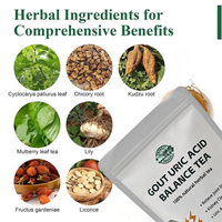 Tisane Équilibre Métabolique aux Herbes Cyclocarya Paliurus, Feuille de Mûrier, Chicorée, Racine de Kudzu pour Confort Articulaire, Marque Privée OEM, 28 Sachets