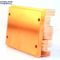 Radiateur à ailettes en cuivre sur mesure pour électronique à flux de chaleur élevé