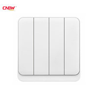 CNBW Interruptores de Luz Ultrafinos de 3 Vías y 1/2 Vía, Estándar del Reino Unido, 16A, con Material de PC, Estilo Moderno y Lujoso, Duraderos, 220-250V