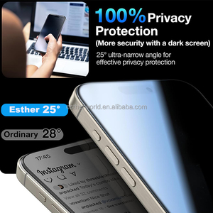 Protector de Pantalla de Privacidad de Vidrio Templado Antiespía 3D 9H para Teléfono Móvil, Protección Total para 13 14 15 16 17 Pro Max - Product Image 3